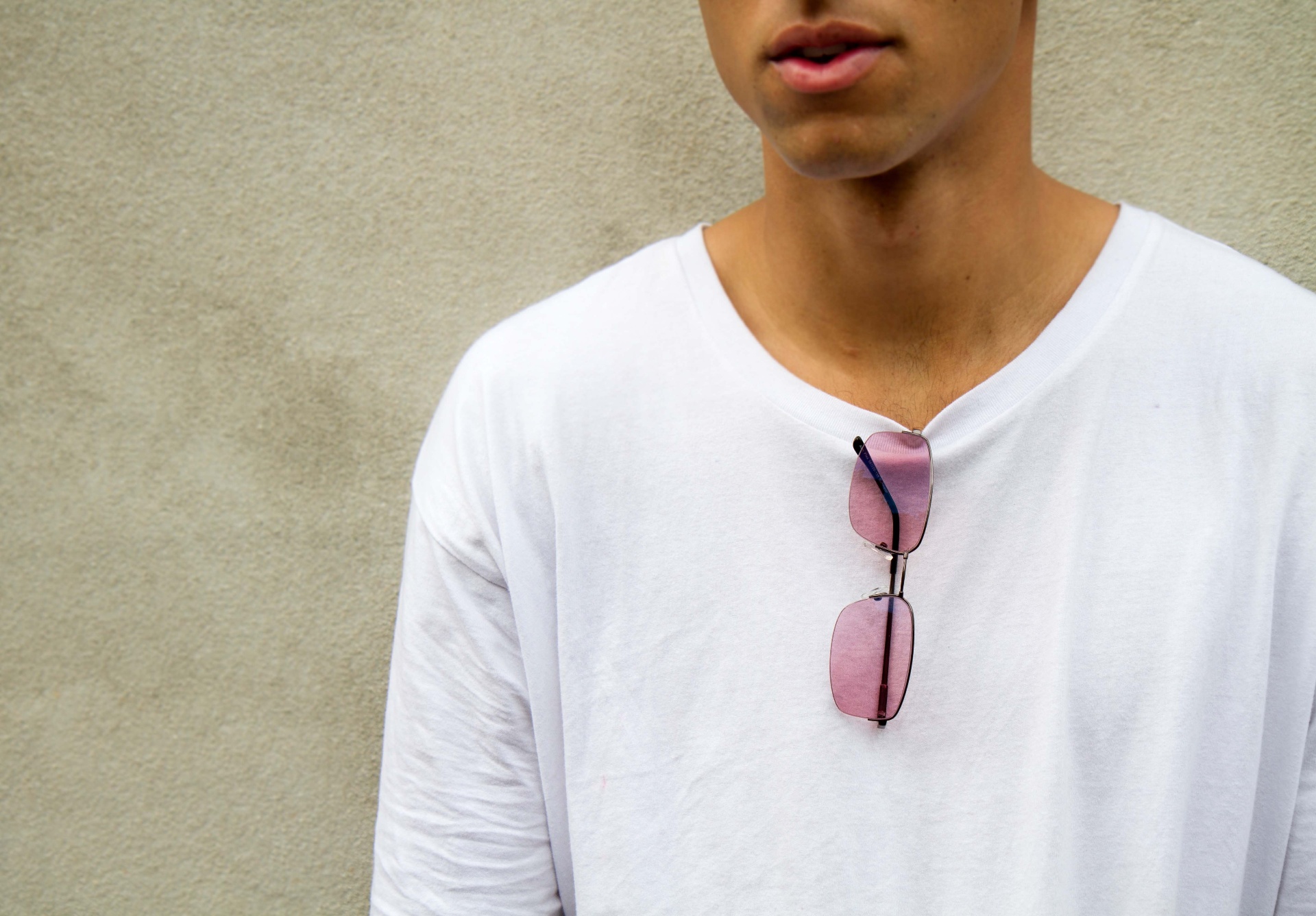 Patient wearing Premier FL-41 lenses outdoors