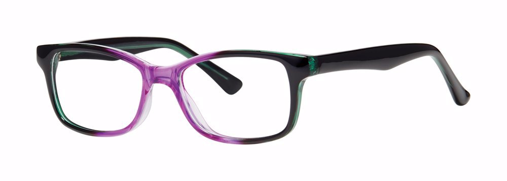 Squiggle frame in jade/purple