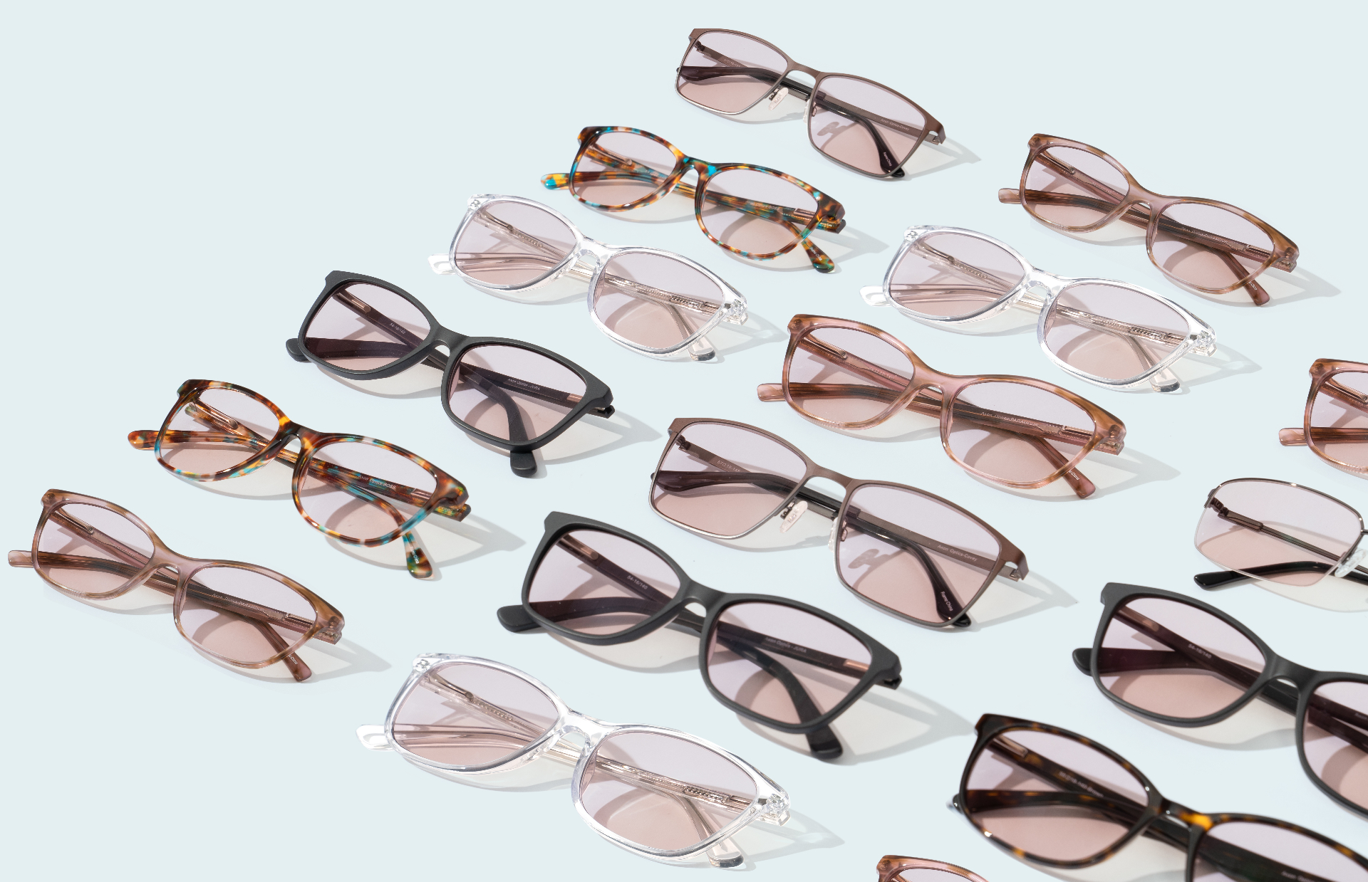 A range of frames finished with Premier FL-41 tint
