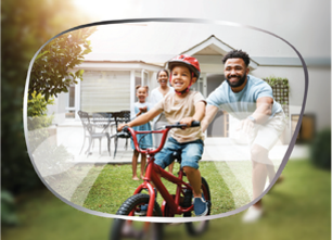 View through the aura Natural Vision™ progressive lens